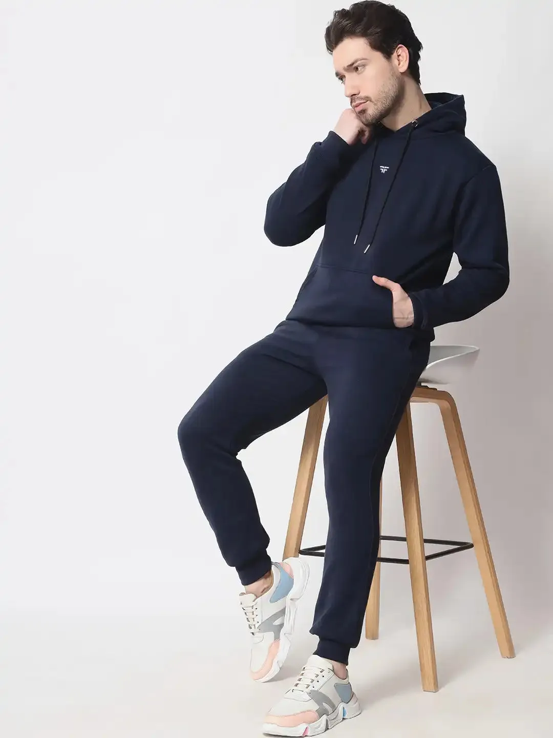 || NAVY THERMAL CO-ORD SET (HOODIE AND JOGGER COMBO) ||