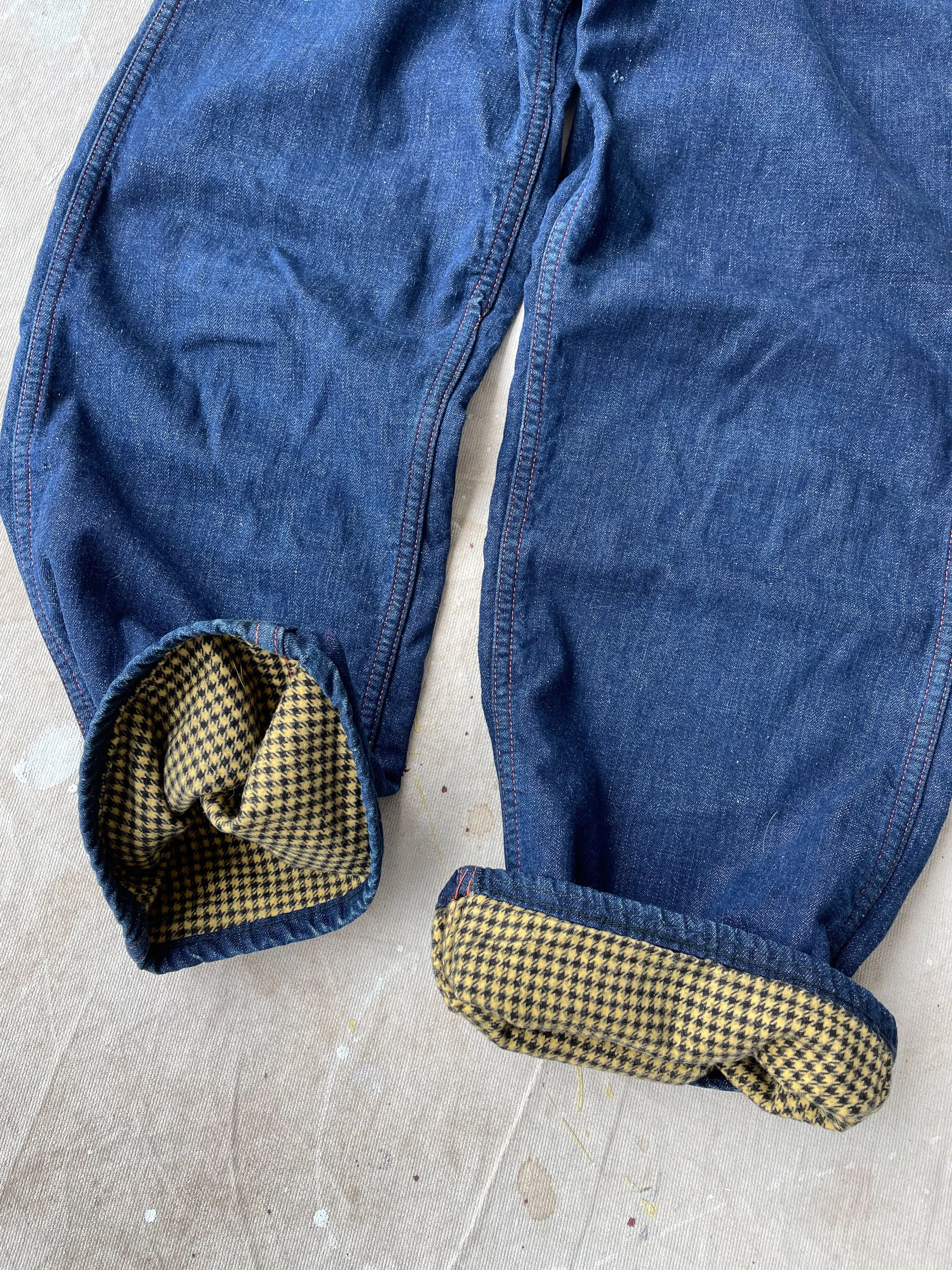 50's N&W Flannel Lined Jeans [28x27]