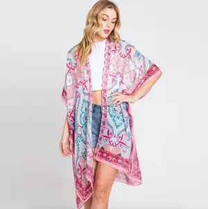 Abstract Paisley Print Kimono (2 colors)