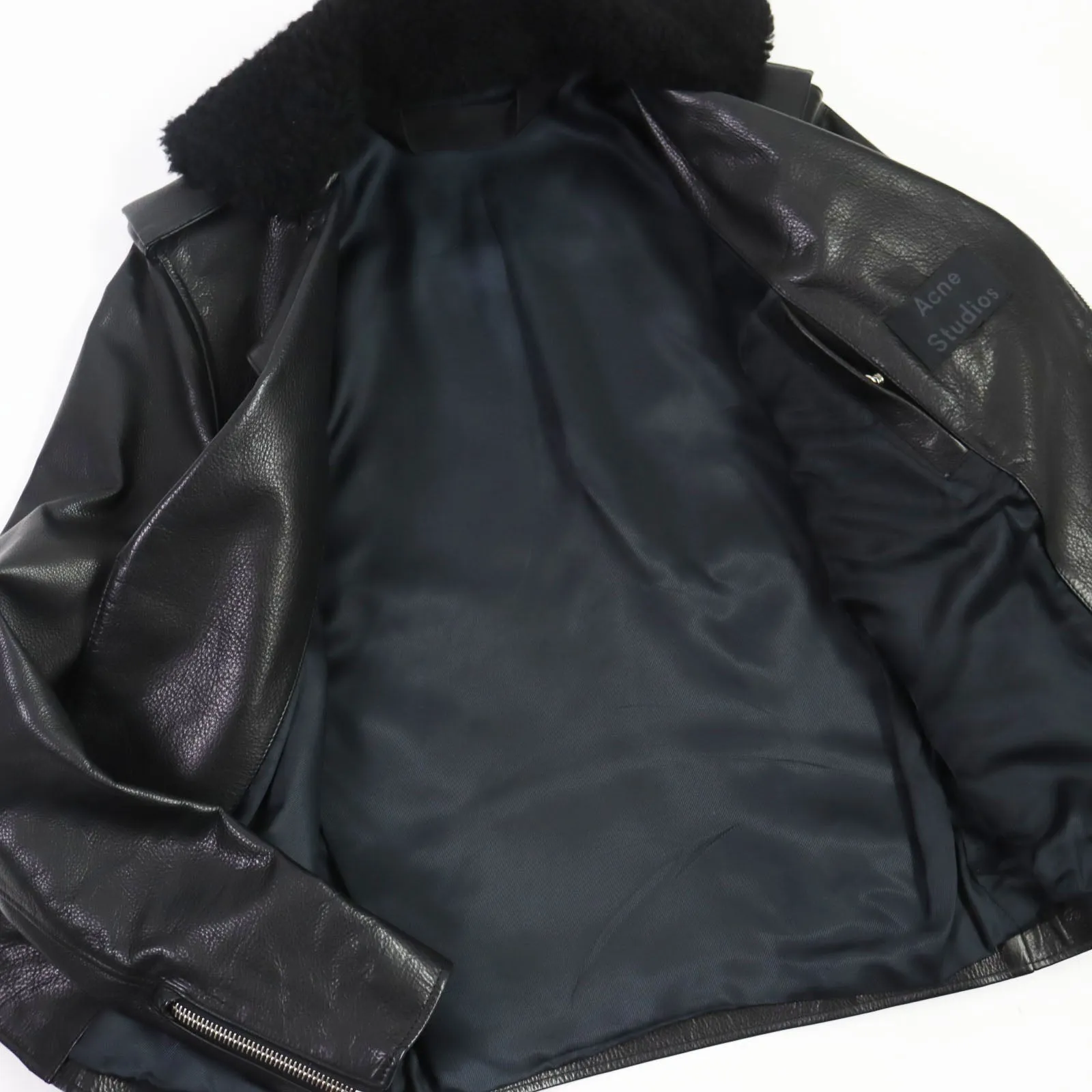 Acne Studios Araki PAW16 Leather Jacket Black 44