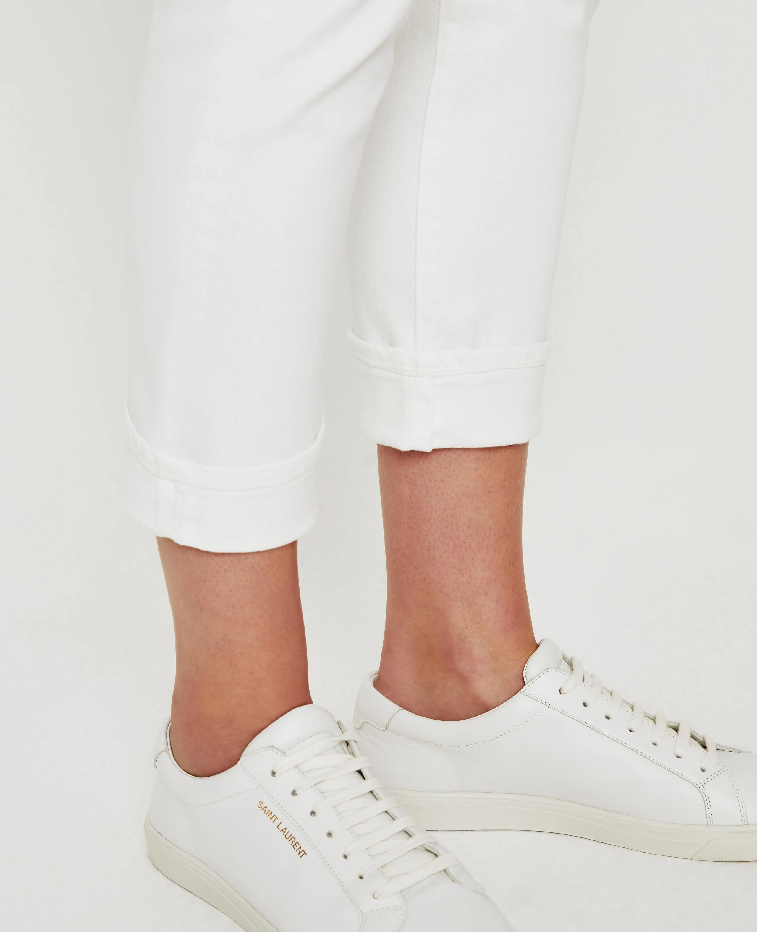 AG Denim Ex Boyfriend Slim in Tonal White