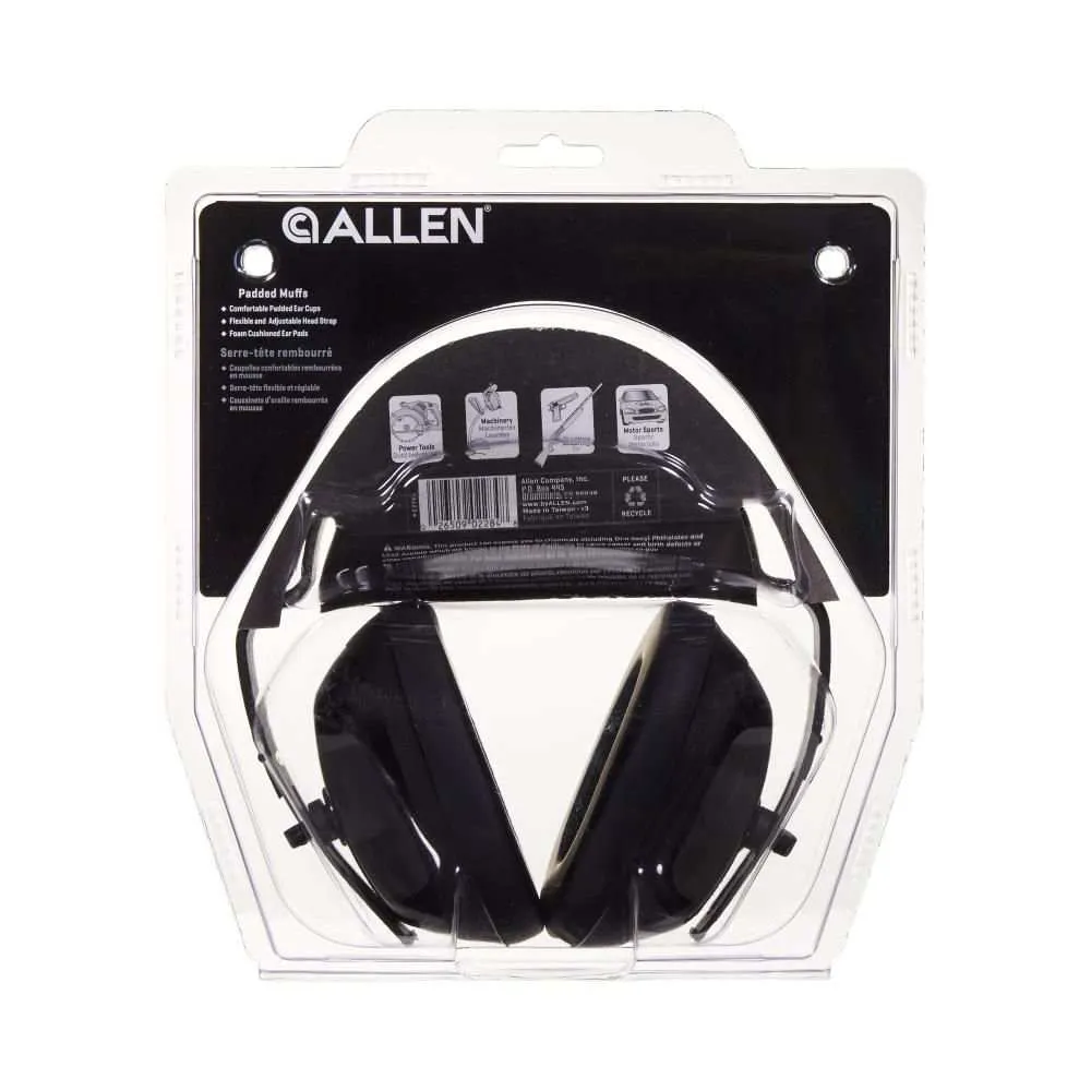 Allen Basic Safety Hearing Protection Shooting Earmuffs, Black