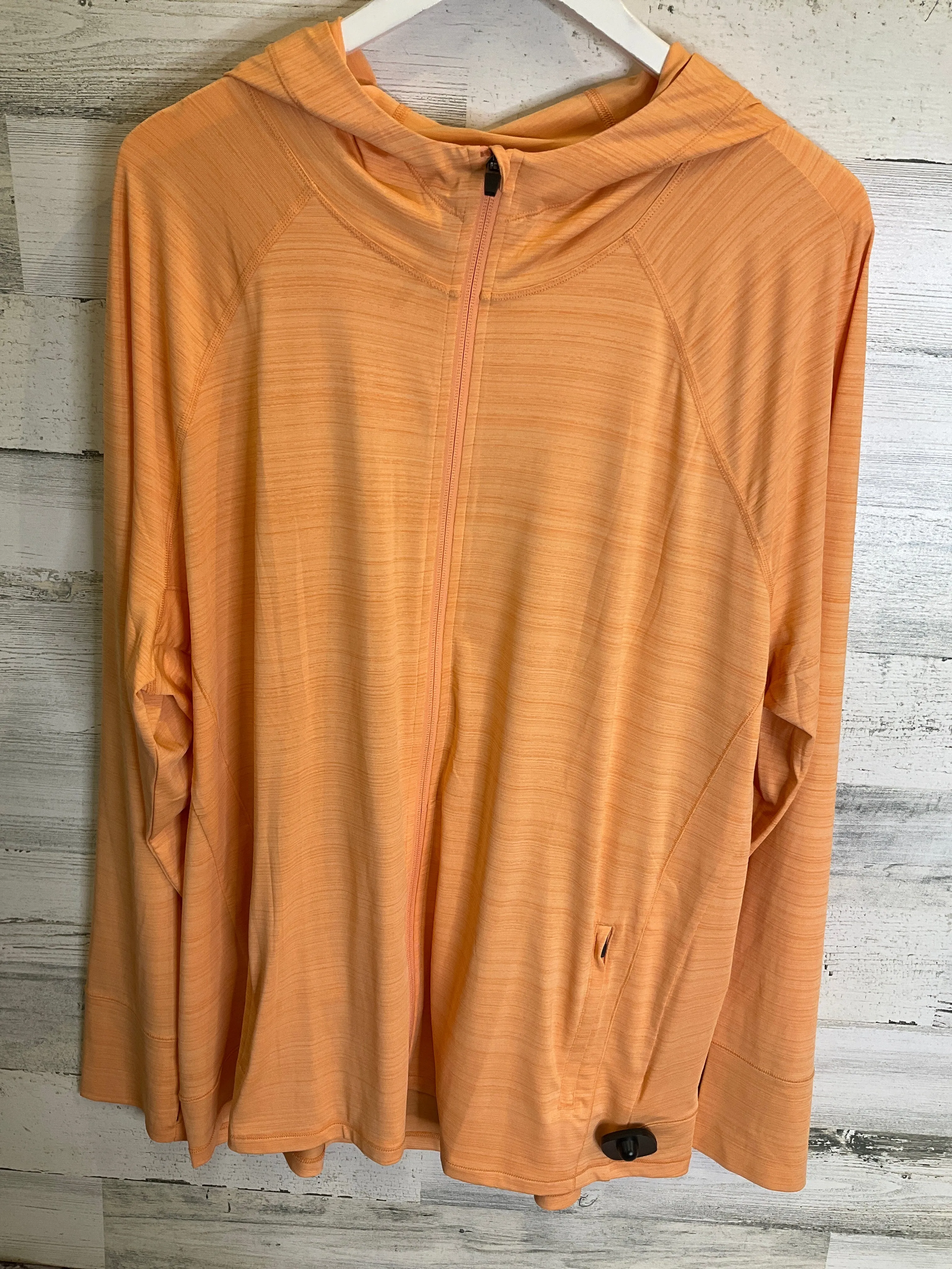 Athletic Jacket By Athleta In Orange, Size: 3x