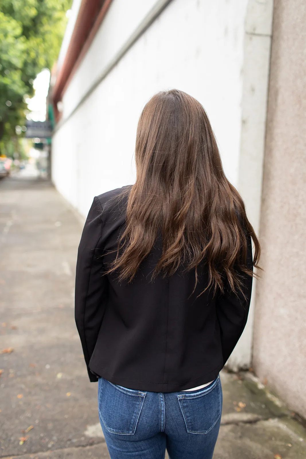 Black Notched Collar Blazer (SM-3X)