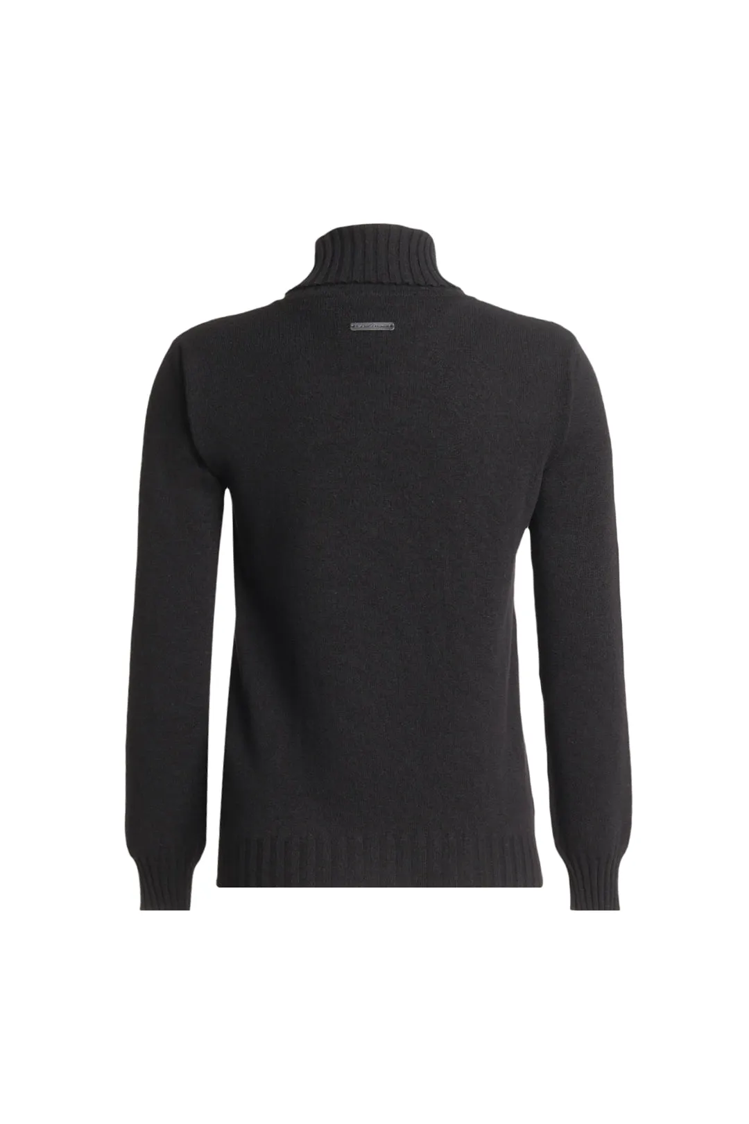 Black Pure Cashmere Ava Turtleneck Women's Sweater