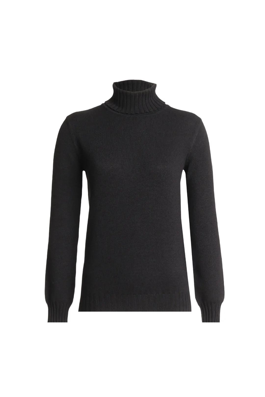 Black Pure Cashmere Ava Turtleneck Women's Sweater