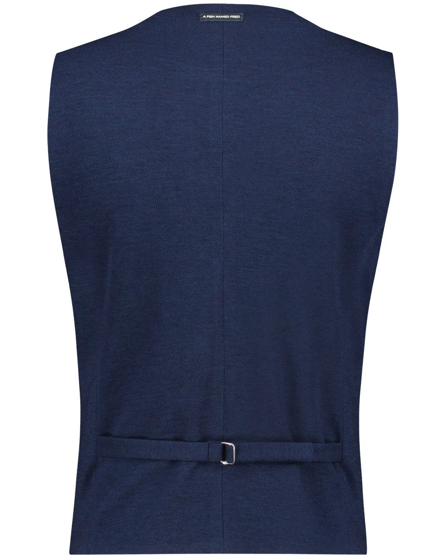 Blue Pique Waistcoat