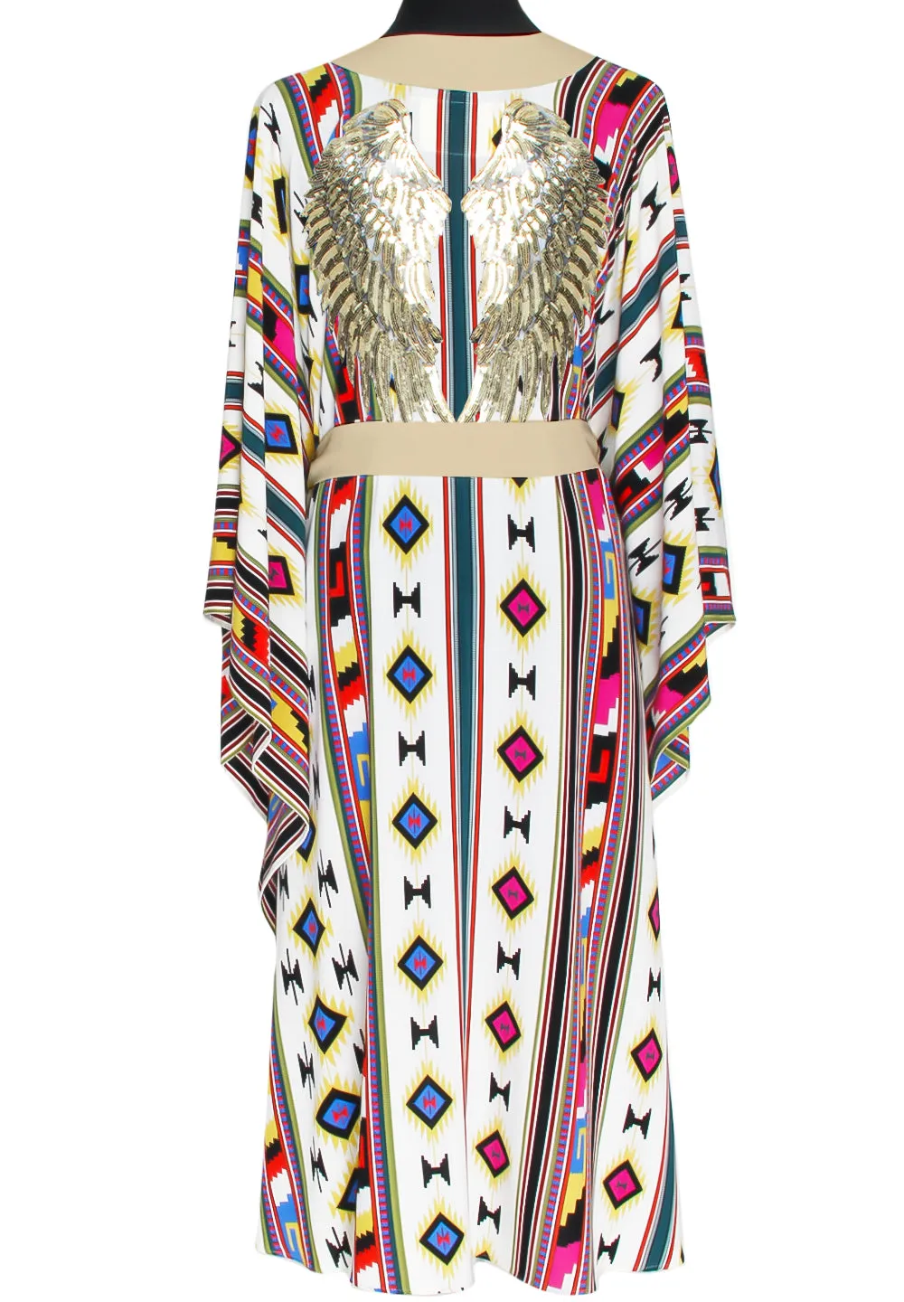 Boho - Pink Navajo Kimono Wings (Beige)