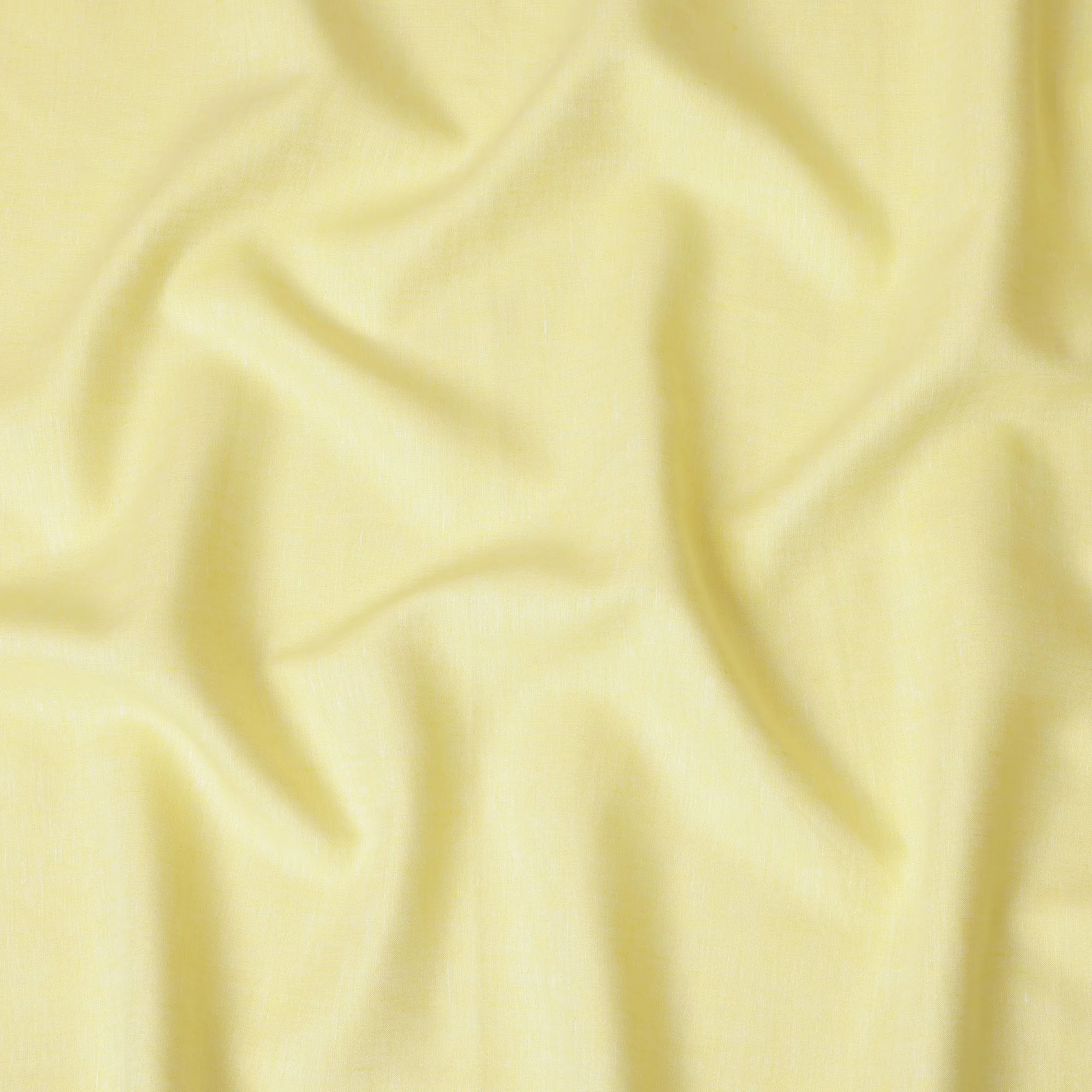 Bright Yellow Pure Linen Fabric for Tailoring, 60 Lea, 150 cm Width-D20553