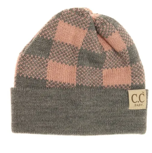 CC Baby Buffalo Plaid Beanie