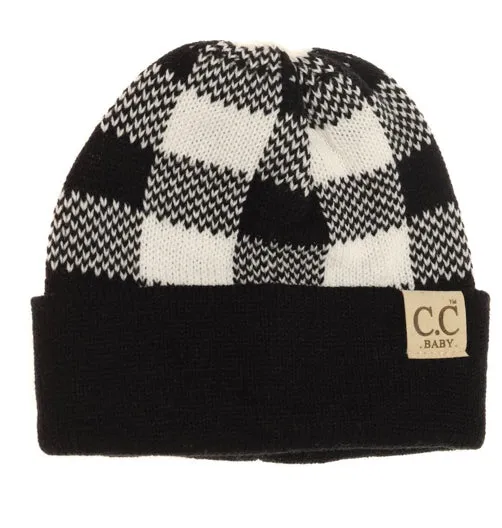 CC Baby Buffalo Plaid Beanie