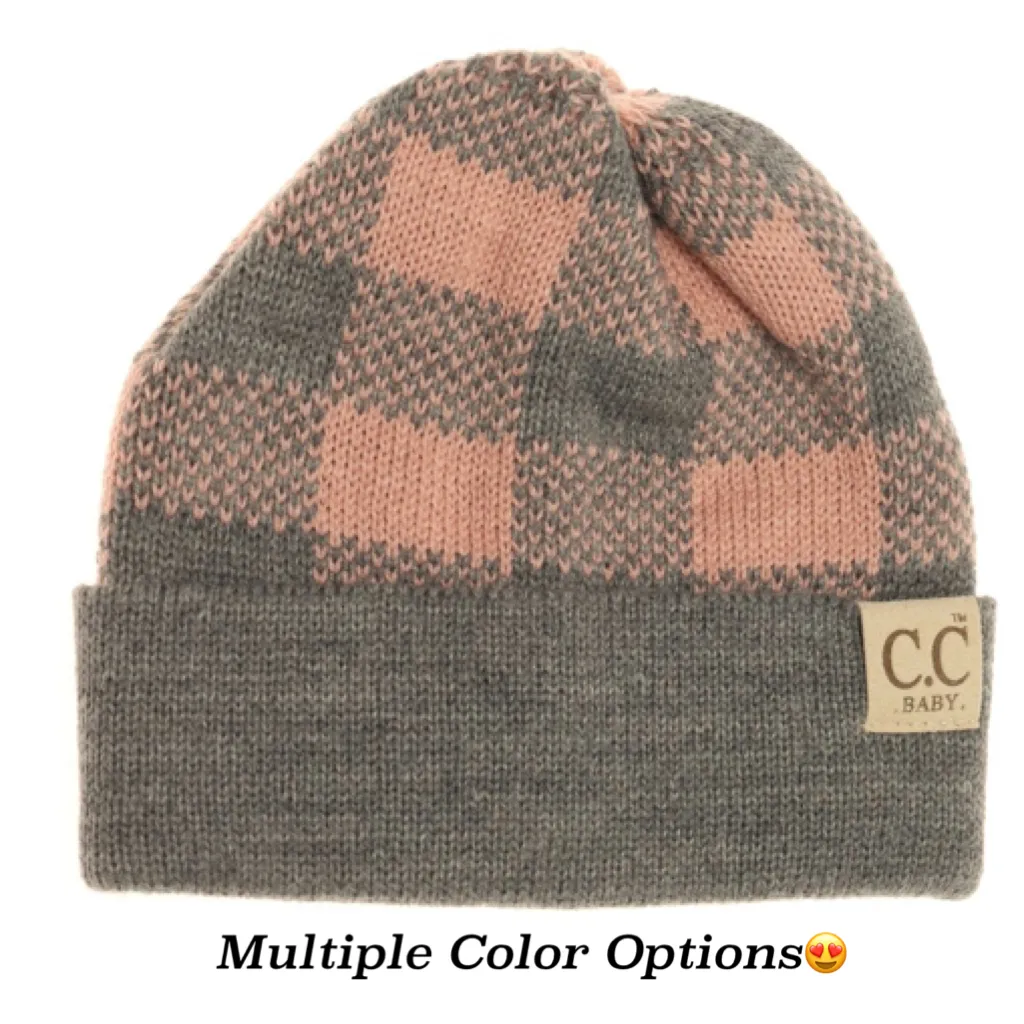 CC Baby Buffalo Plaid Beanie