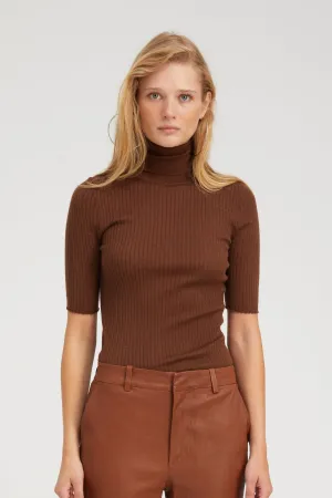 Chocolate Cashmere Turtleneck