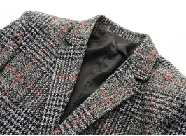 Classic Double Button Style Plaid Blazer