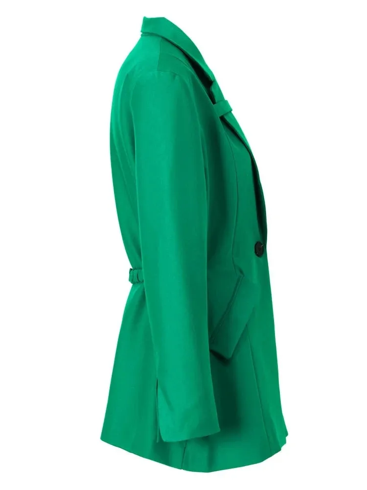 Classy Spliced Single Button Slimming Blazer