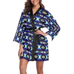 Cree Confederacy Midnight Long Sleeve Satin Robe