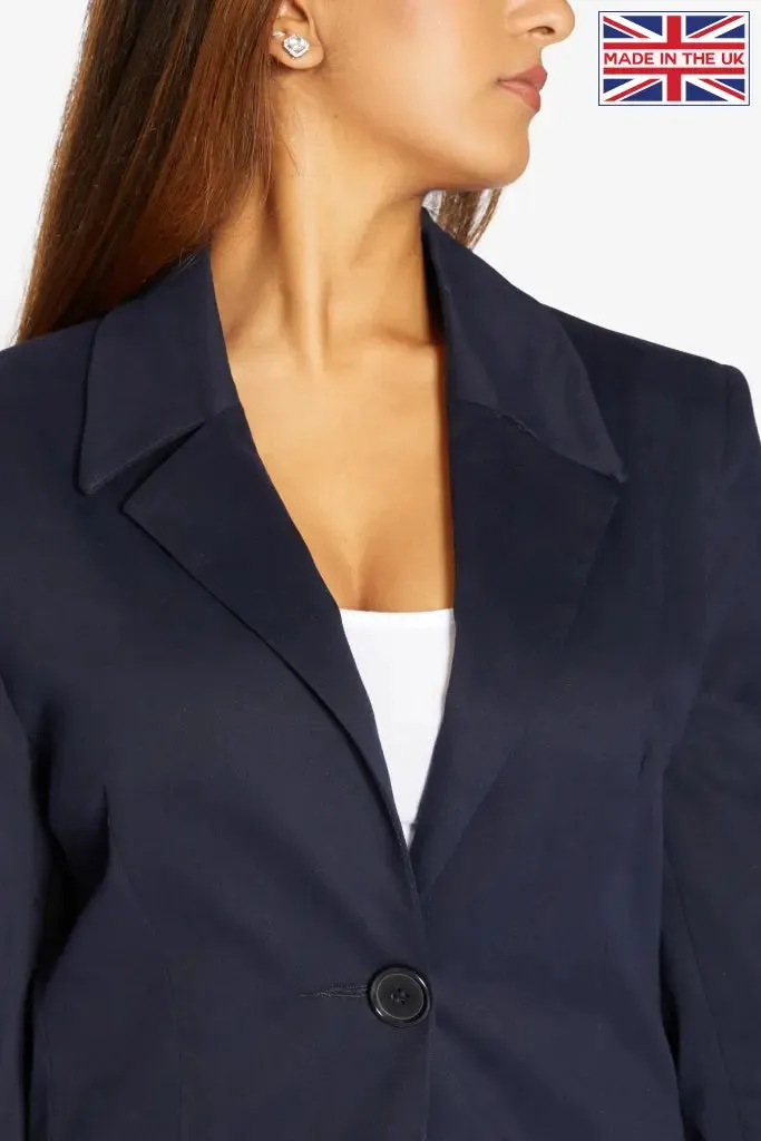 Curved Hem Longline Blazer