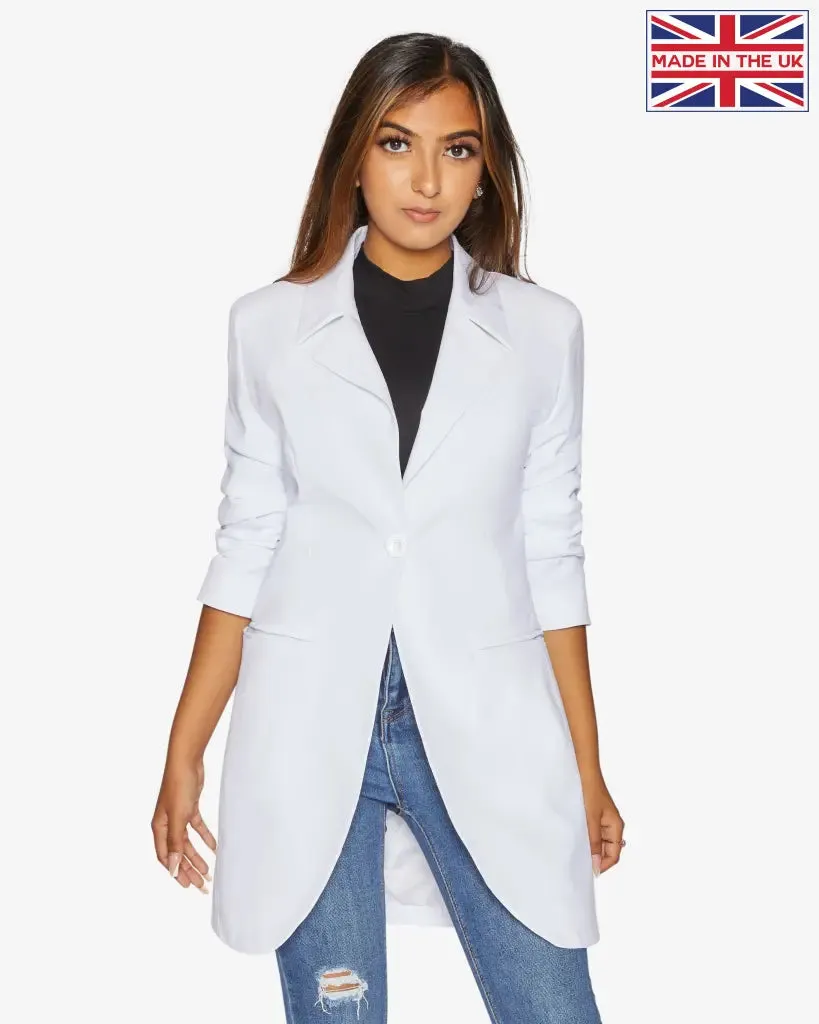 Curved Hem Longline Blazer