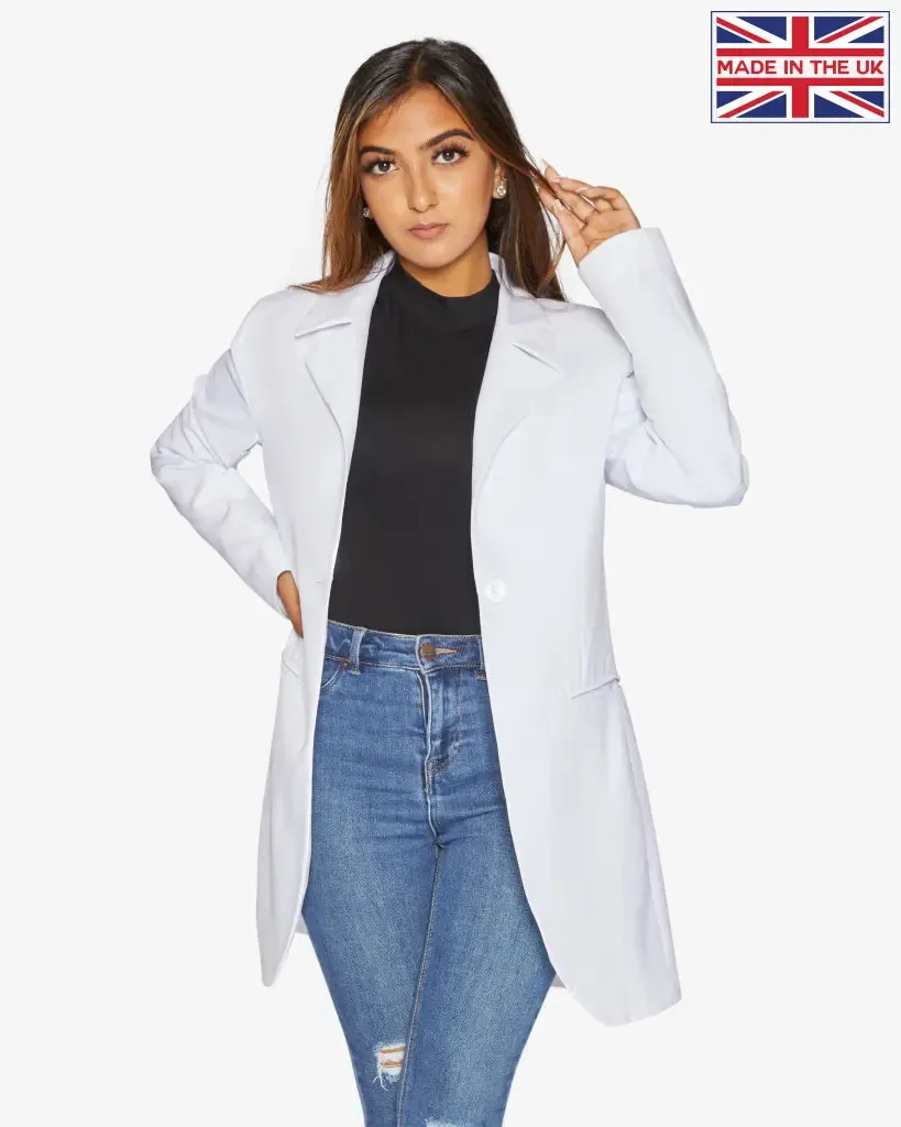 Curved Hem Longline Blazer