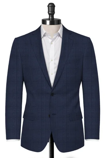 Dark Blue Tweed Blazer