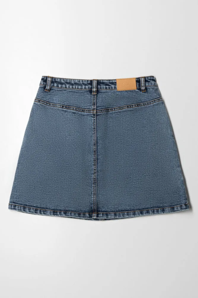 Denim Skirt Blue