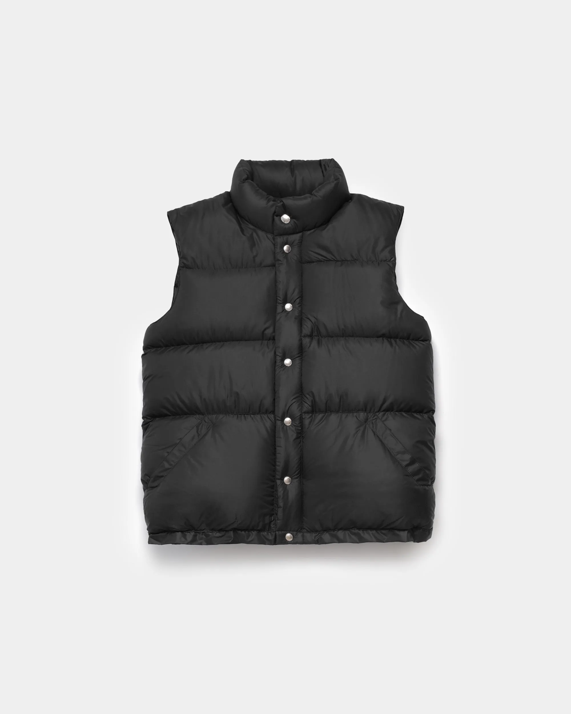 Down Italian Vest - Streakfree Nylon - Black