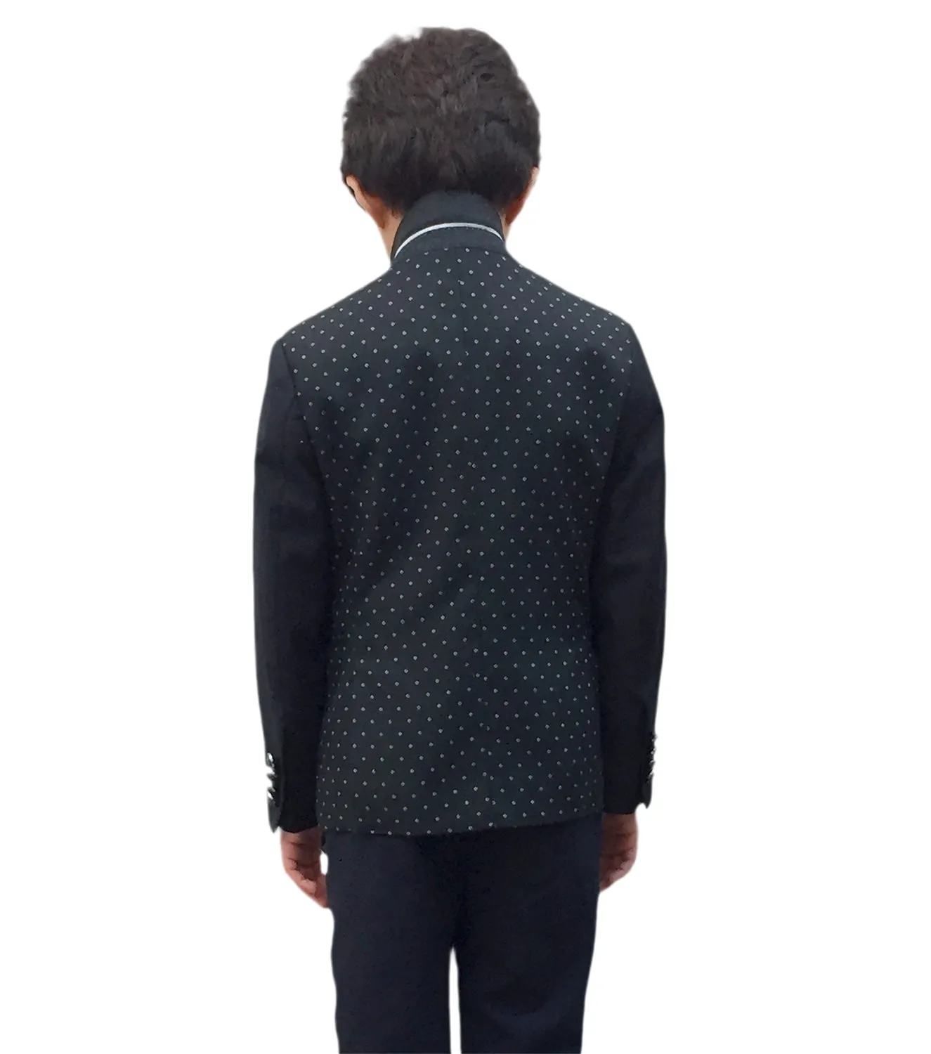 ELIE BALLEH Boys BLACK Diamond Dot Blazer JACKET