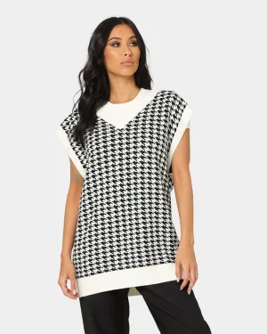 EN ES Women's Harley Oversized Knit Tank Black/White