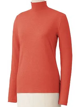 Essential Solid Mockneck Cotton Top  Shirt