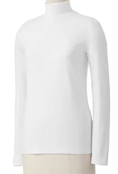 Essential Solid Mockneck Cotton Top  Shirt