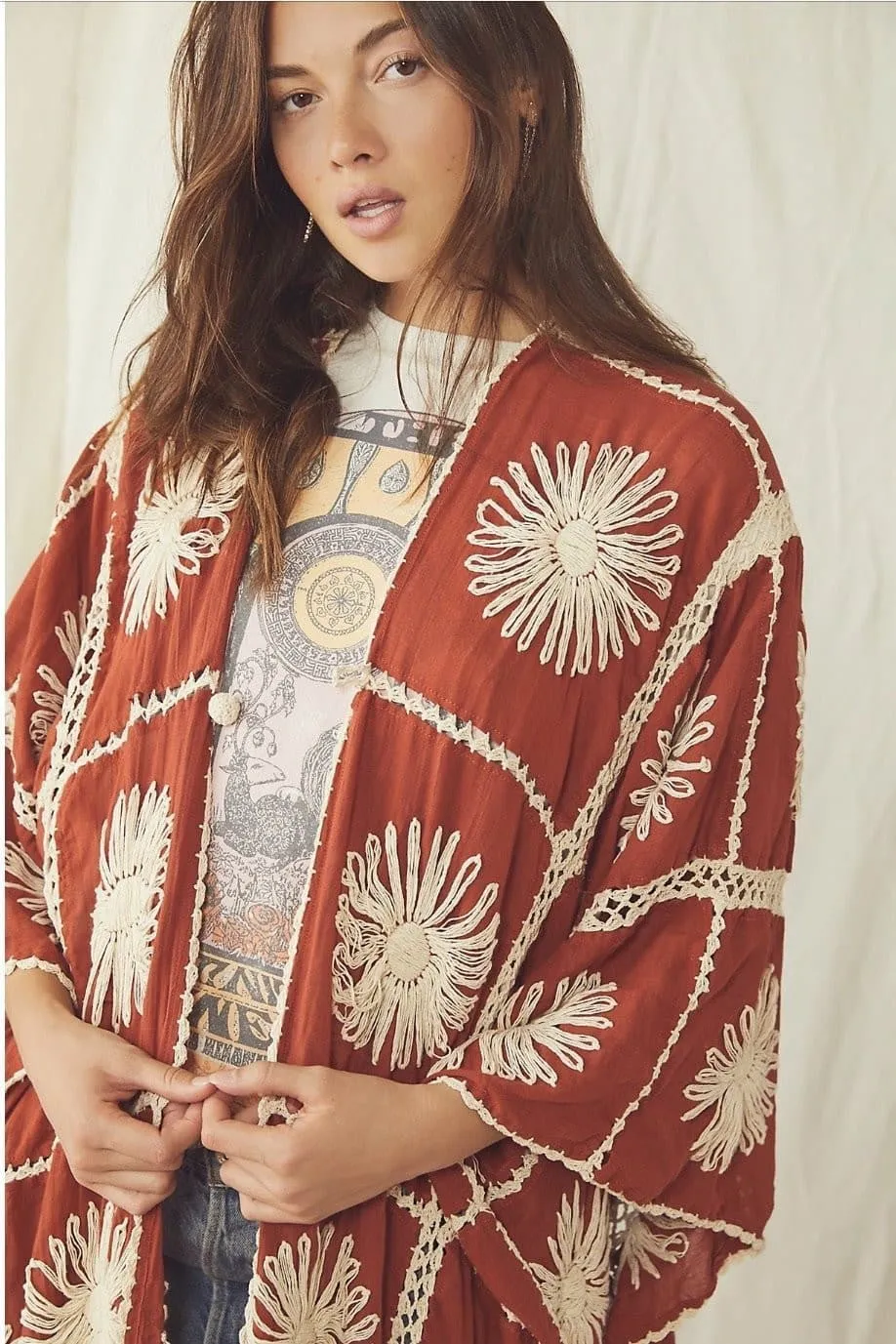 FLORA CROCHET KIMONO