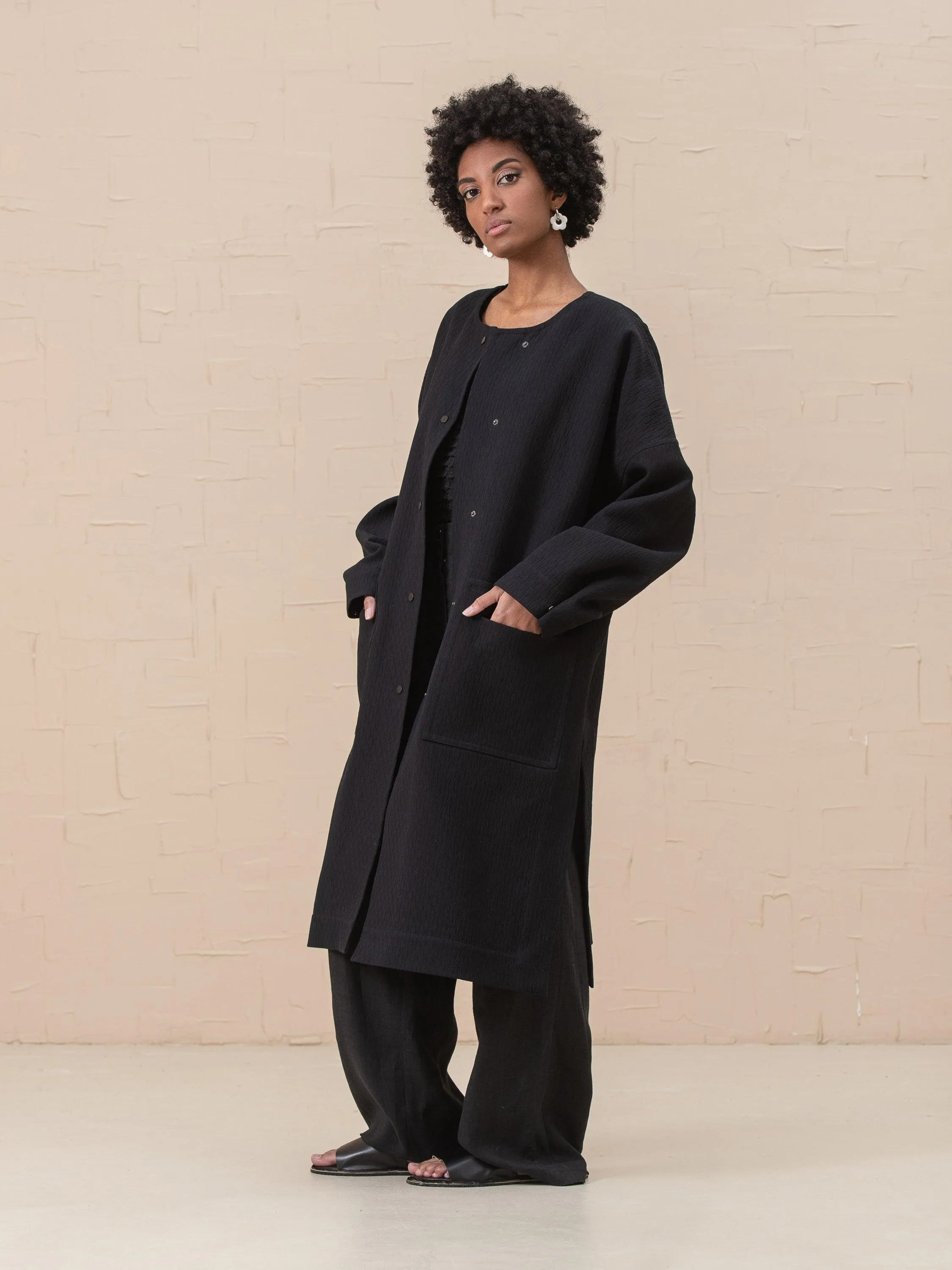 Florence Collarless Coat