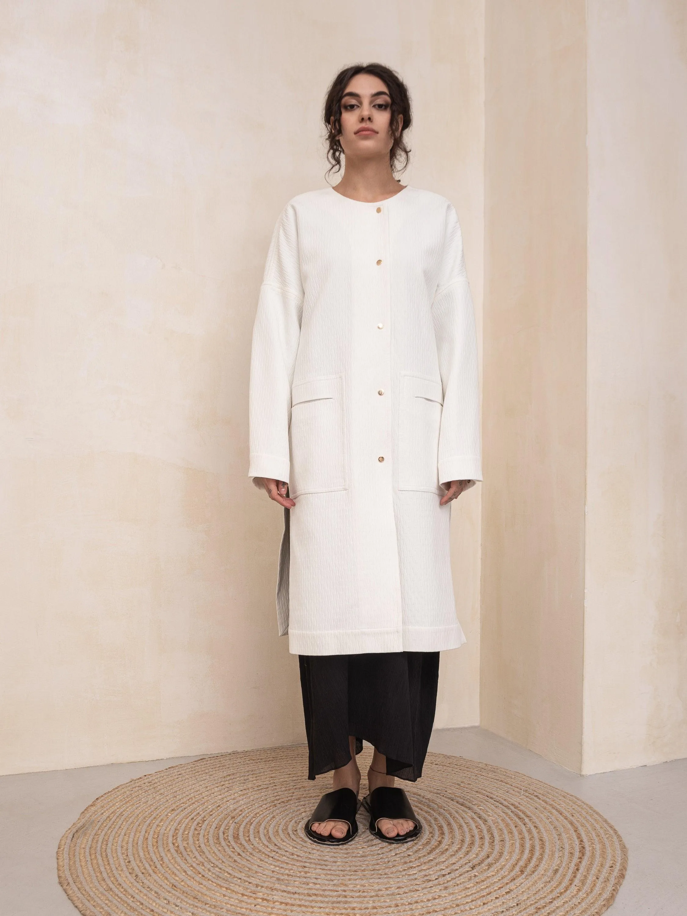 Florence Collarless Coat