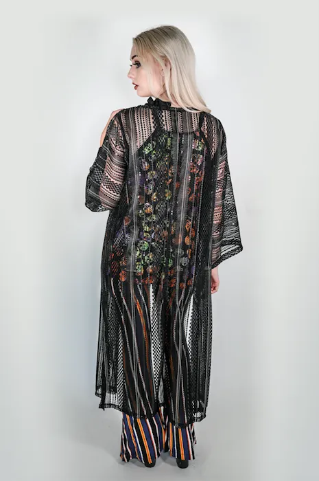 Forgotten Saints LA "Get Down and Get with It" Sheer One of a kind Kimono