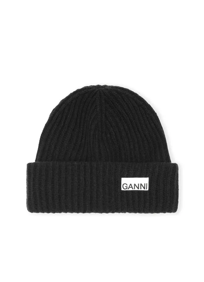 Ganni Structured Rib Beanie A4429