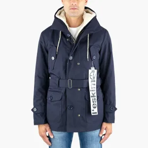 Giaccone L'ESKIMO Equipe 70 Mini in Tecno Gabardina Blu Navy