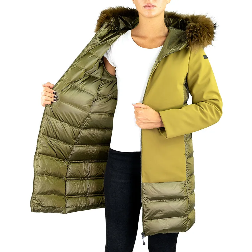 Giaccone Piumino RRD Winter Hybrid Parka Lady Fur Verde Acido