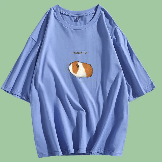 Guinea Pig Cotton Pyjamas - Mid-Length Sleeves T-Shirt & Pants Set