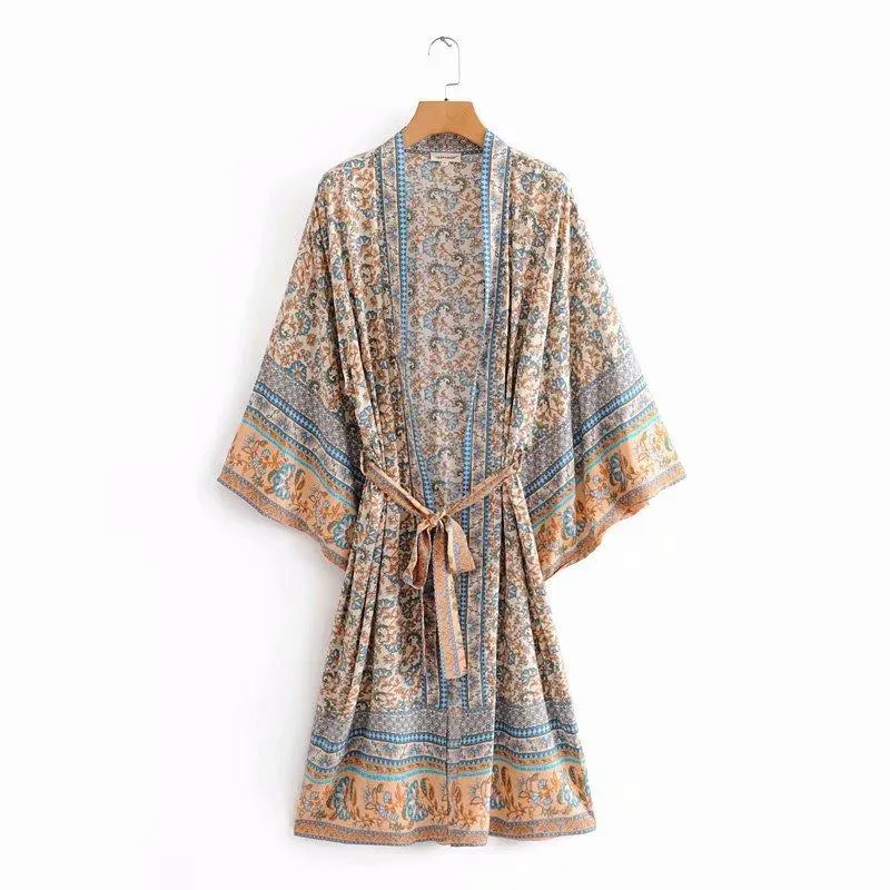 Handmade Bohemian Kimono, Bohemian Long Kimono, Beach Cover Up Kimono, Vintage Bohemian Kimono, Beach Dress Kimono, Boho Maxi Kimono