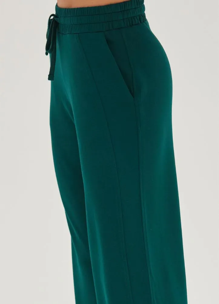 HW Wide Leg Sweatpants in Dark Green by Hyfve