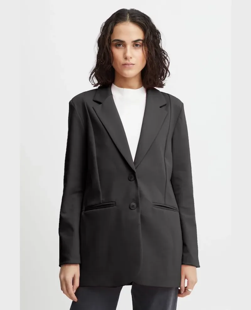 Ichi Kate Black Oversized Blazer