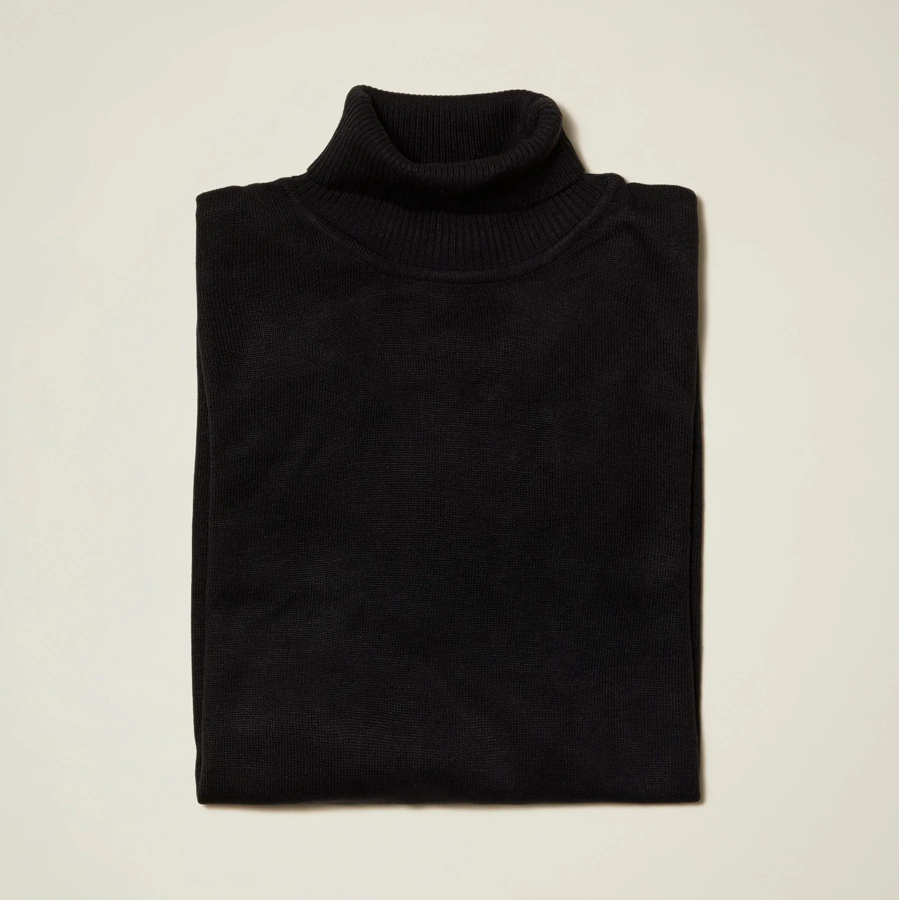 Inserch Cotton Blend Turtleneck Sweater Black 4708