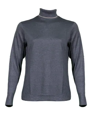 Jersey Blend Turtleneck Anthracite