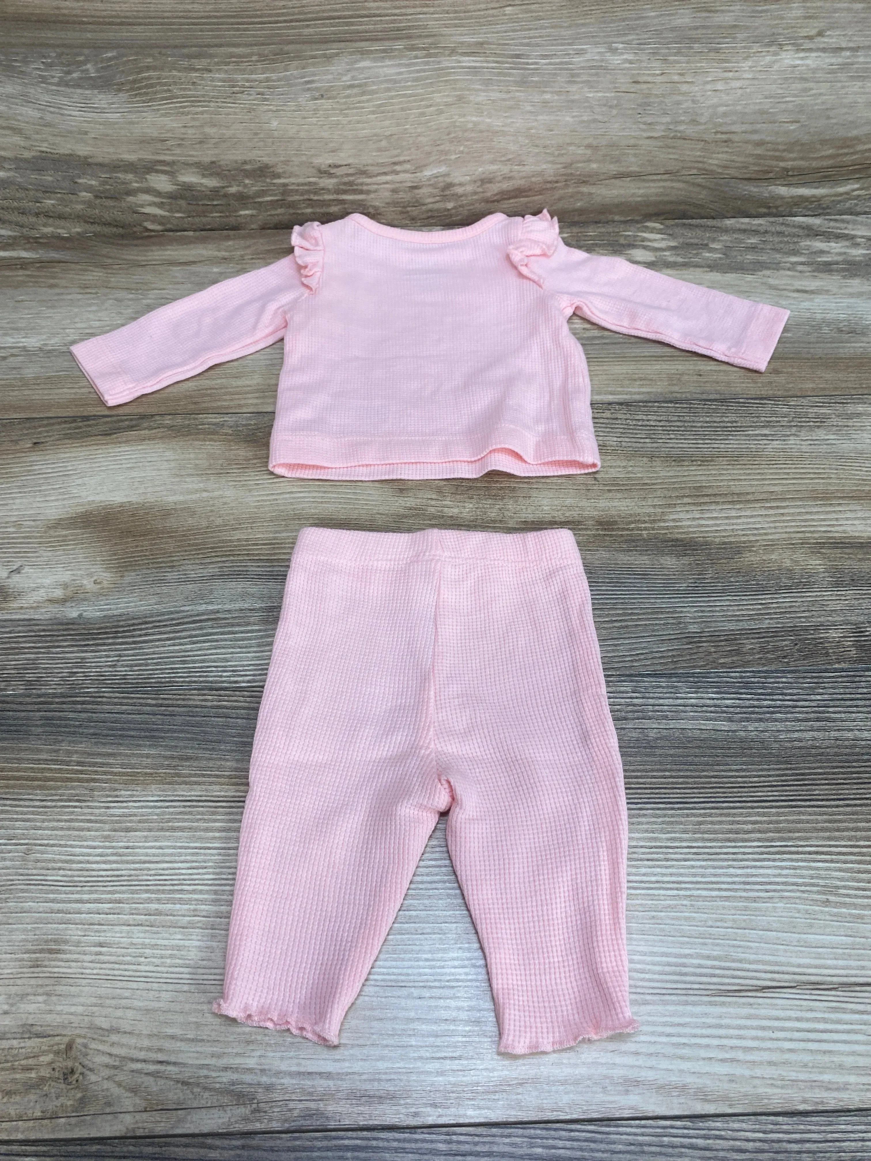 Just One You 2pc Thermal Shirt & Pants Pink sz Newborn