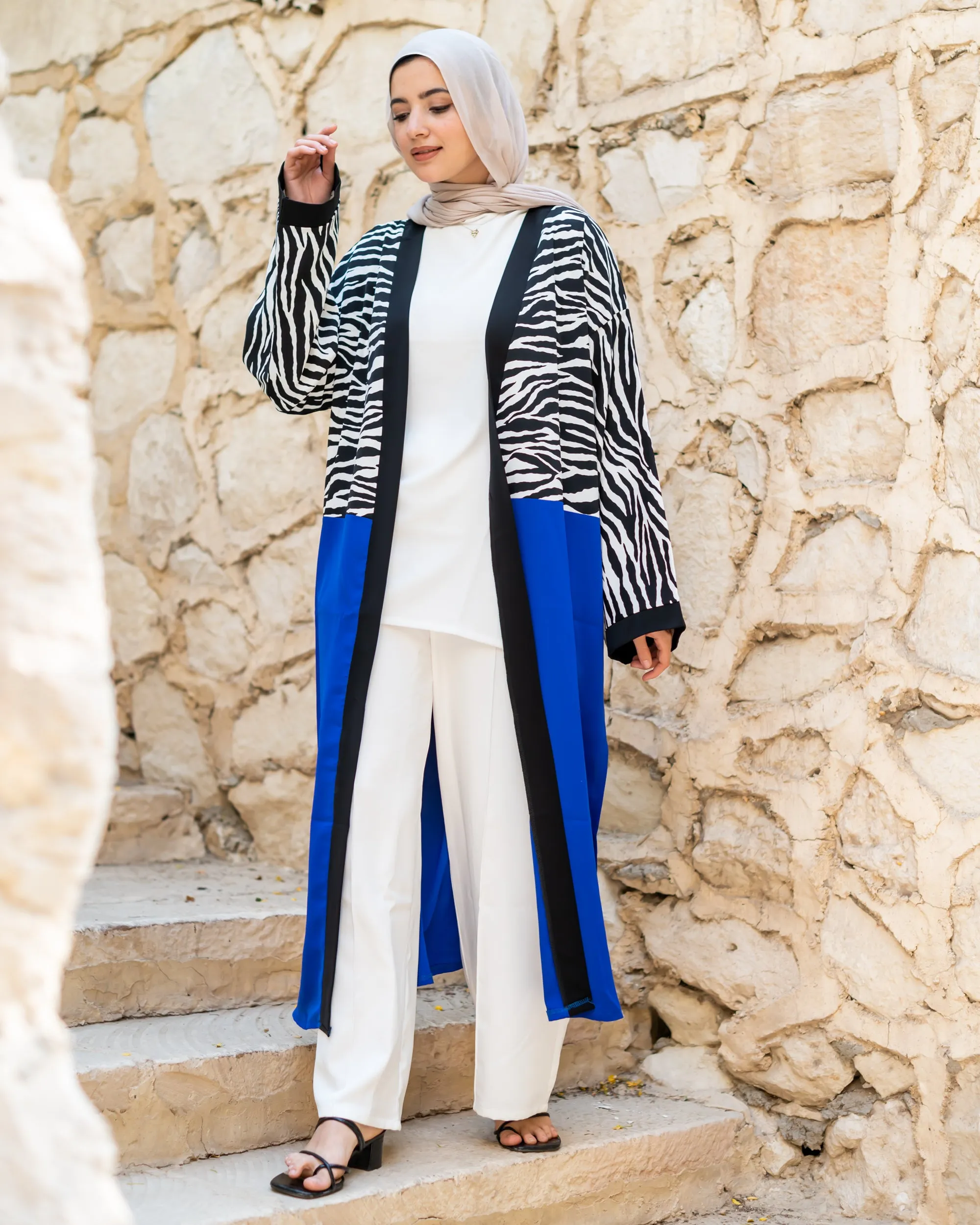 Kimono Zebra blue