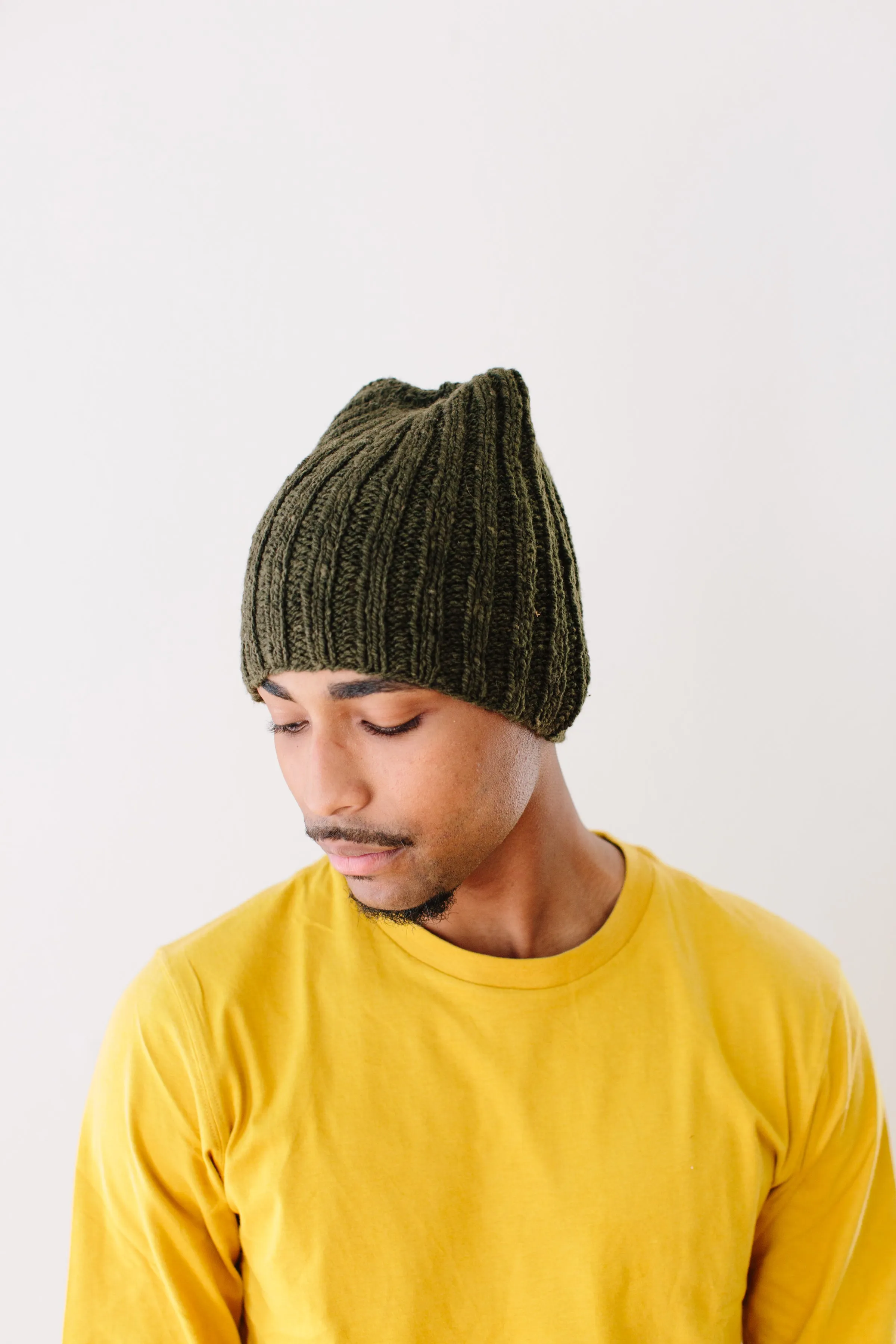 Liberatha Ribbed Beanie in Organic Merino