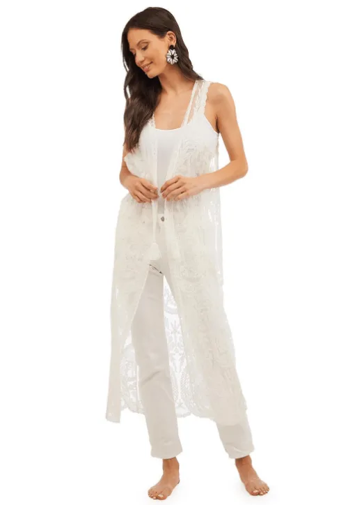 Long Line Lace Vest