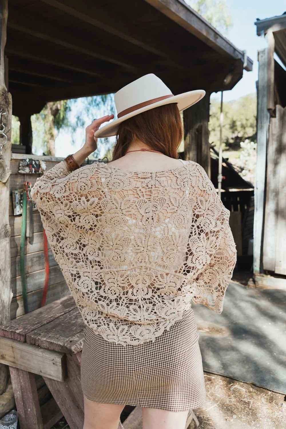 Magnolia Lace Tie Front Cover Up