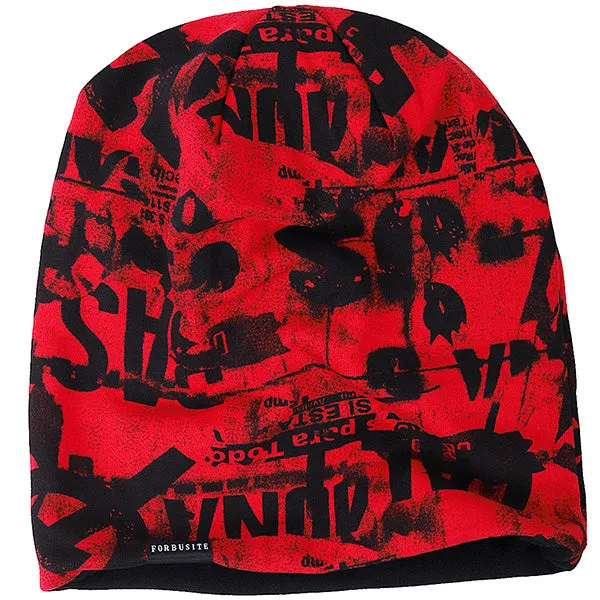 Men Jersey Scrawl Beanie Hat B411