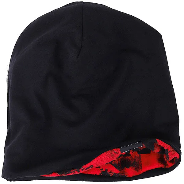 Men Jersey Scrawl Beanie Hat B411